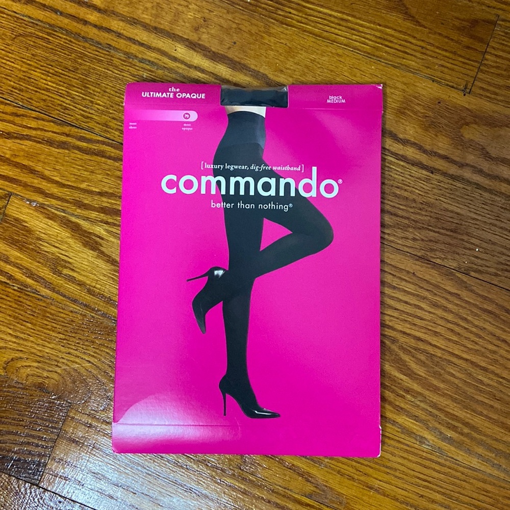 NWT Commando legwear the Ultimate Opaque Black  size M
